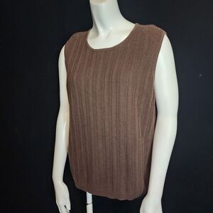 Villager Brown Sleeveless Top (XL)
